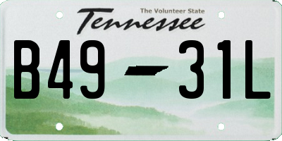 TN license plate B4931L