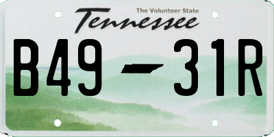 TN license plate B4931R