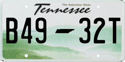 TN license plate B4932T