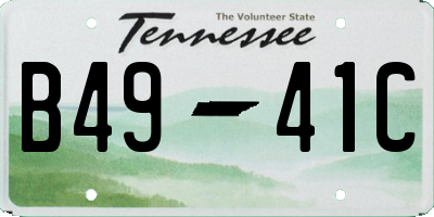 TN license plate B4941C