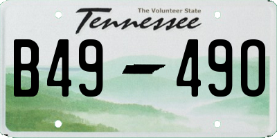 TN license plate B4949O
