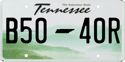 TN license plate B5040R