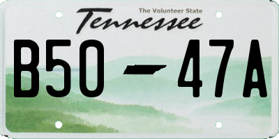 TN license plate B5047A