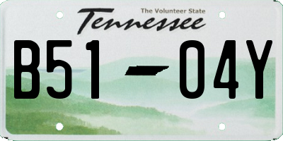 TN license plate B5104Y