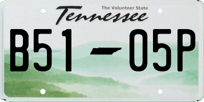 TN license plate B5105P