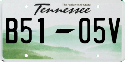TN license plate B5105V