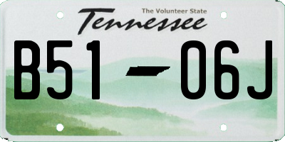 TN license plate B5106J
