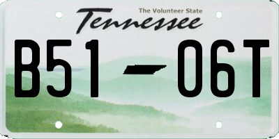 TN license plate B5106T