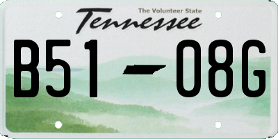 TN license plate B5108G