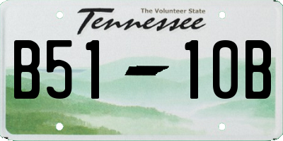 TN license plate B5110B