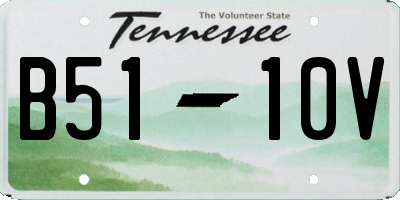 TN license plate B5110V