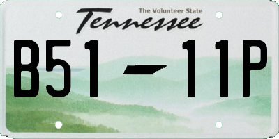 TN license plate B5111P