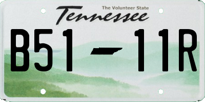 TN license plate B5111R