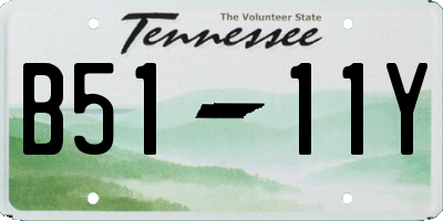 TN license plate B5111Y
