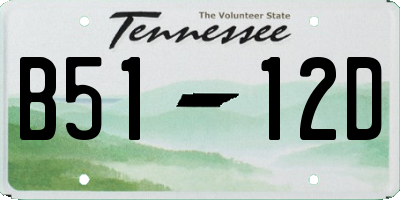 TN license plate B5112D