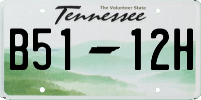 TN license plate B5112H