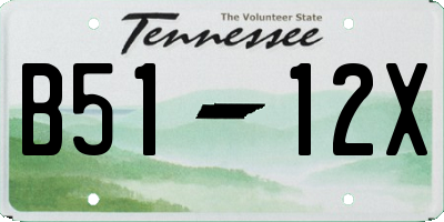 TN license plate B5112X