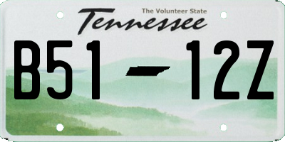 TN license plate B5112Z