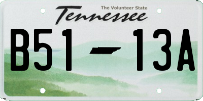 TN license plate B5113A