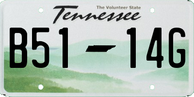 TN license plate B5114G