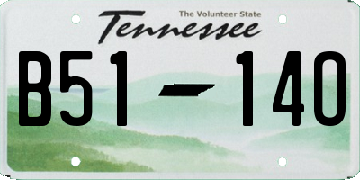 TN license plate B5114O