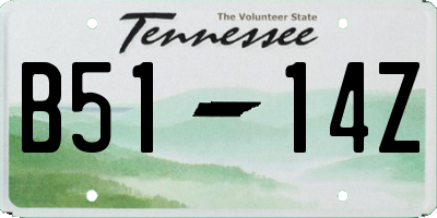 TN license plate B5114Z