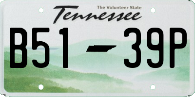 TN license plate B5139P