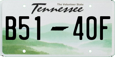 TN license plate B5140F