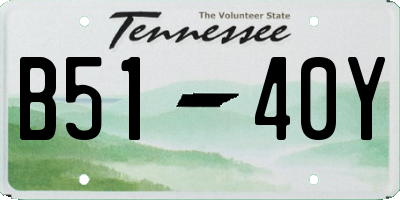 TN license plate B5140Y