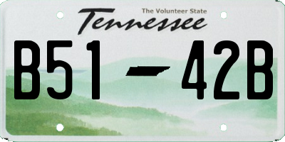 TN license plate B5142B