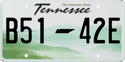 TN license plate B5142E