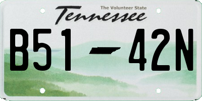 TN license plate B5142N