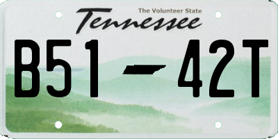 TN license plate B5142T