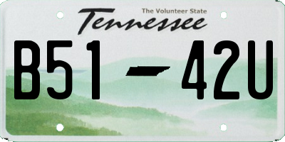 TN license plate B5142U