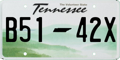 TN license plate B5142X