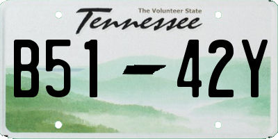 TN license plate B5142Y