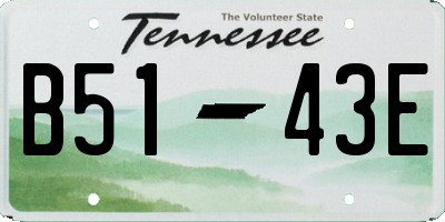 TN license plate B5143E