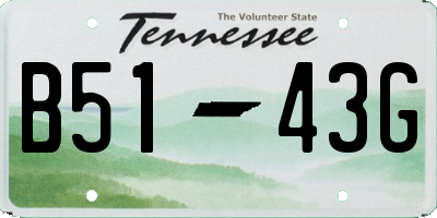 TN license plate B5143G