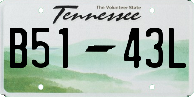 TN license plate B5143L