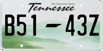 TN license plate B5143Z
