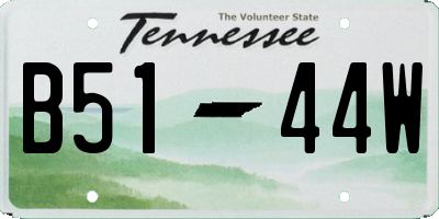 TN license plate B5144W