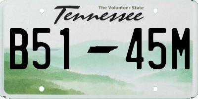 TN license plate B5145M