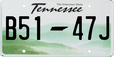 TN license plate B5147J
