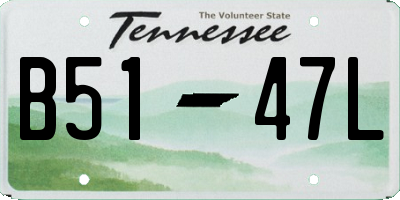 TN license plate B5147L