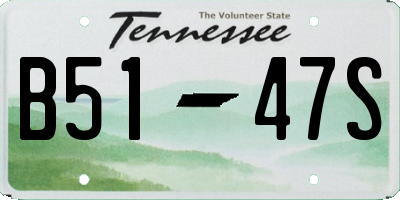TN license plate B5147S