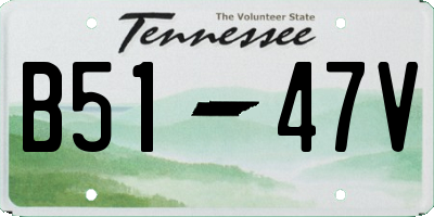 TN license plate B5147V