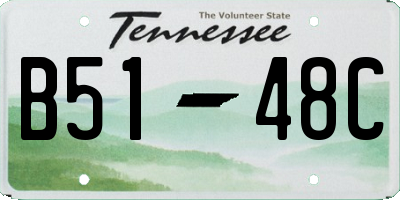 TN license plate B5148C