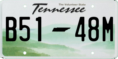 TN license plate B5148M