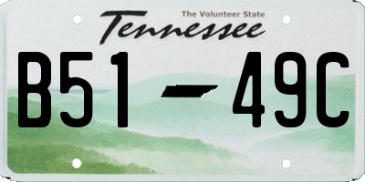TN license plate B5149C