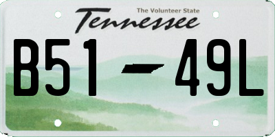 TN license plate B5149L